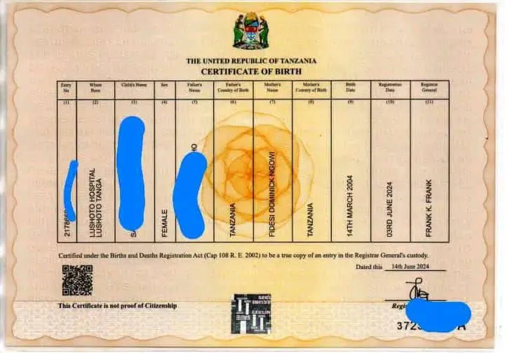 CHETI CHA KUZALIWA 