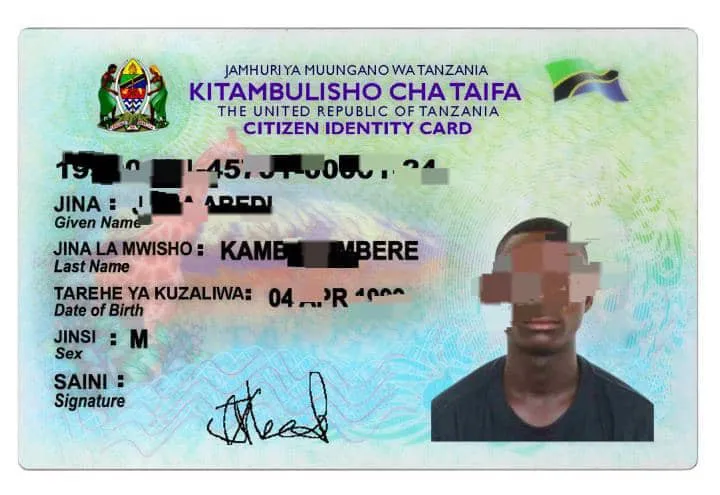 KITAMBULISHO CHA NIDA 